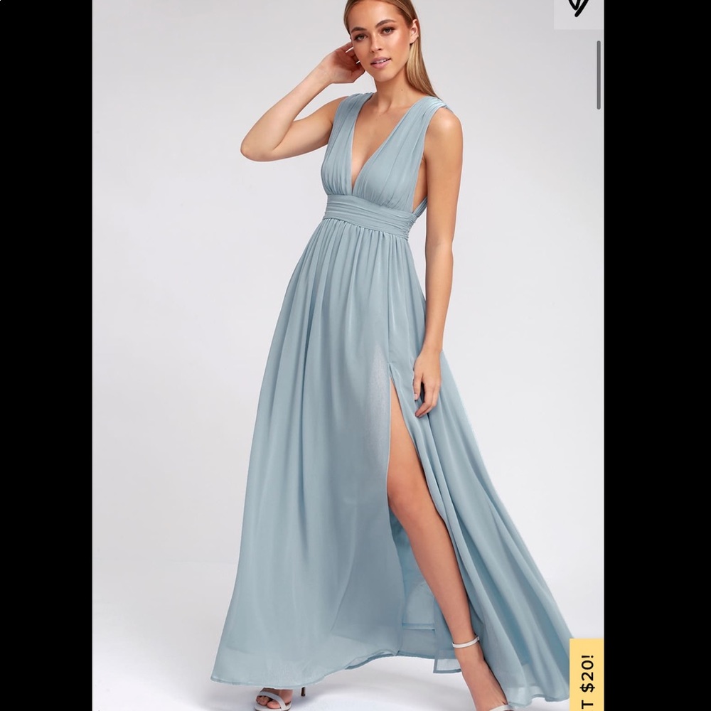 Lulu’s Heavenly Hues light blue maxi dress